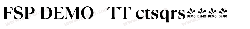 FSP DEMO   TT ctsqrs字体转换